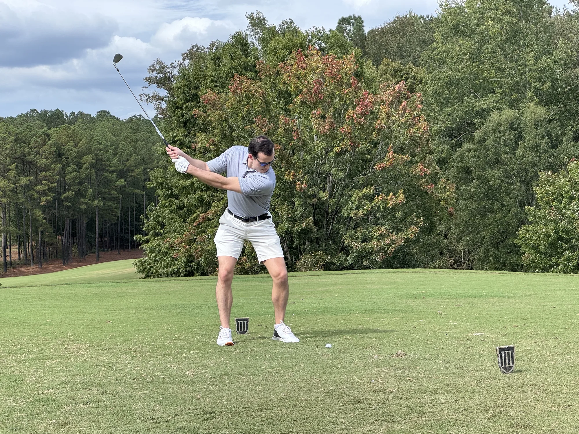 A golfer putting during the Lisa Martz Charity Golf Classic.